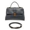 Image 1 : Bottega Veneta Blue Leather Piazza Top Handle Bag
