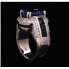Image 6 : 12.45 ctw Sapphire and Diamond Ring - 14KT White Gold