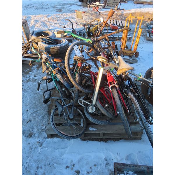 pallet of bicycles