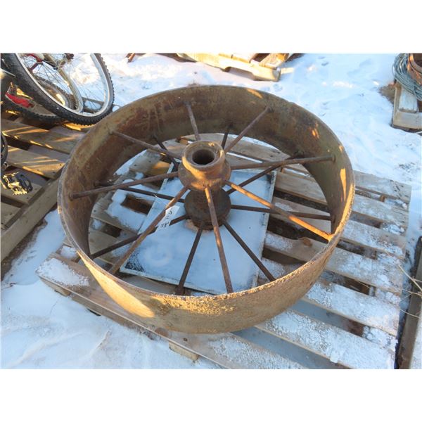 large wide wagon wheel