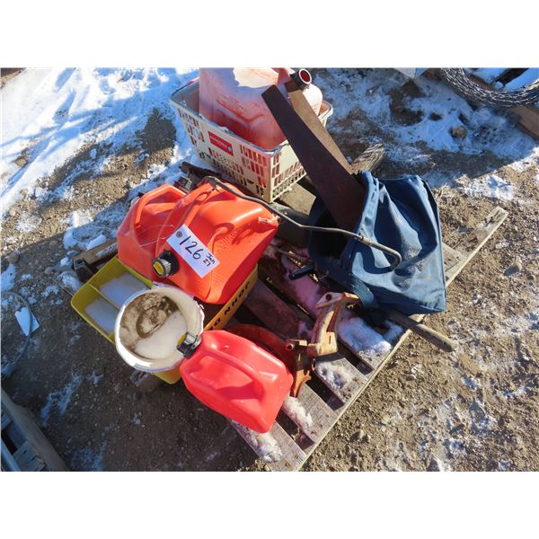 jerry cans , saws , misc baskets