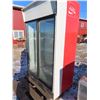 Image 3 : restaurant cooler for pop , prepped veggies and misc . Coca cola decals sliding doors