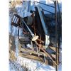 Image 2 : ice auger , antique lawn mower , 2 misc snowmobile skis , antique horn stair railing