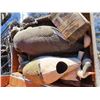 Image 3 : large wooden box with decoys and camo tarps misc