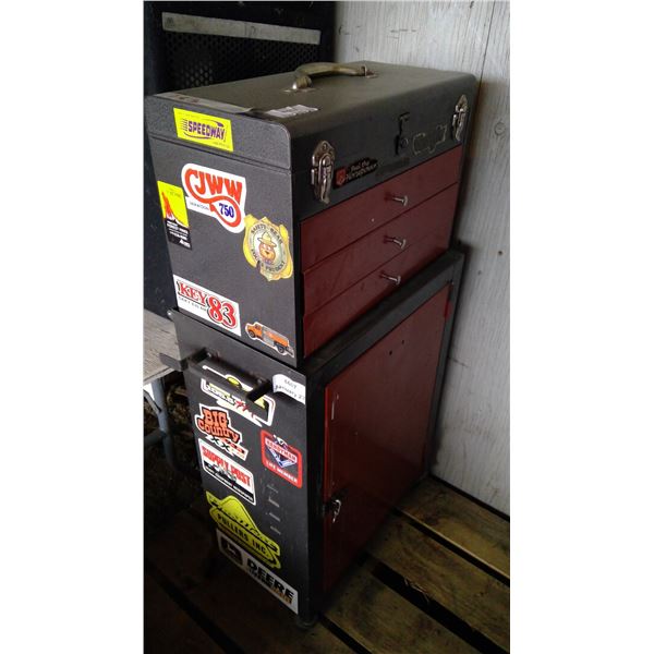 2 pc red/grey tool box