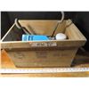 Image 3 : wooden castrol box with shop hooks , car audio