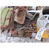 Image 4 : misc tools , hardware , bag and jack , assorted saw blades