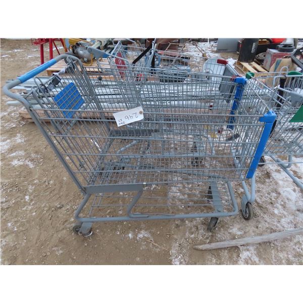 lot of three shopping carts