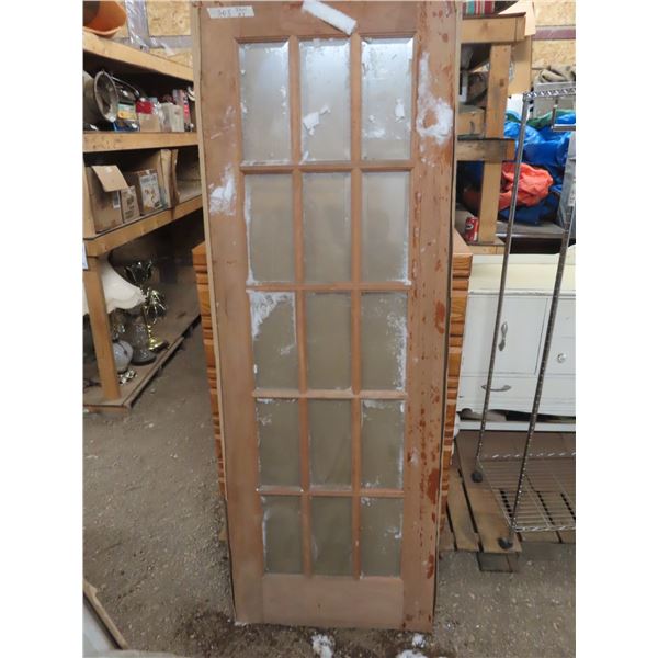 80  x 28  wooden glass door