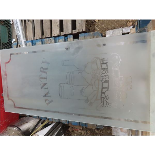 68" x 16 " pantry glass