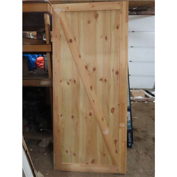 37" x 84 " barn style wooden door