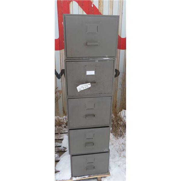 set of stackable filing cabinets 5 cabinets