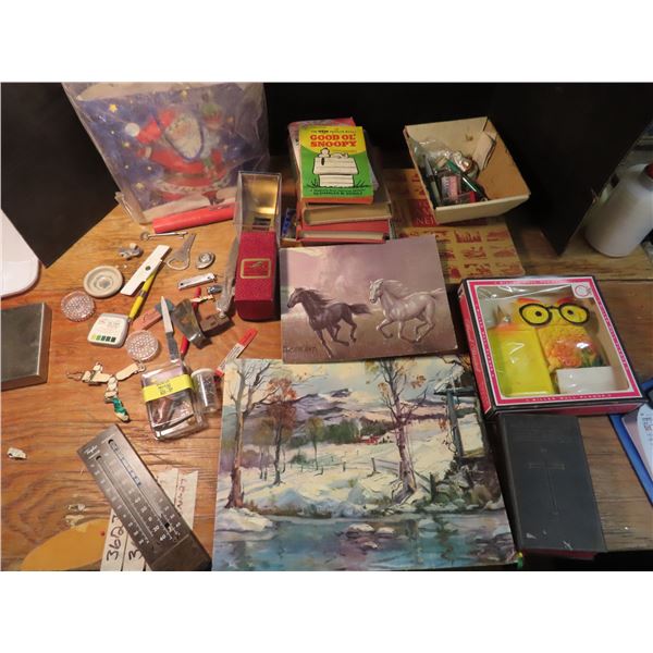 box of antiques and collectibles