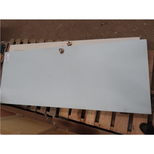 80" x 32" blue wooden door