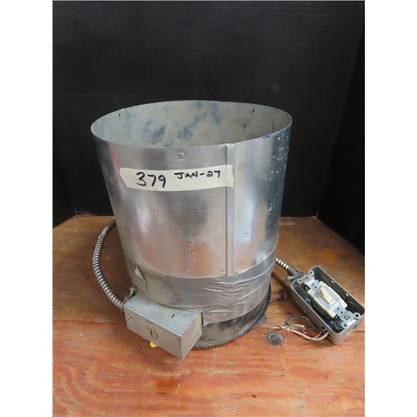 exhaust fan motor with electrical components