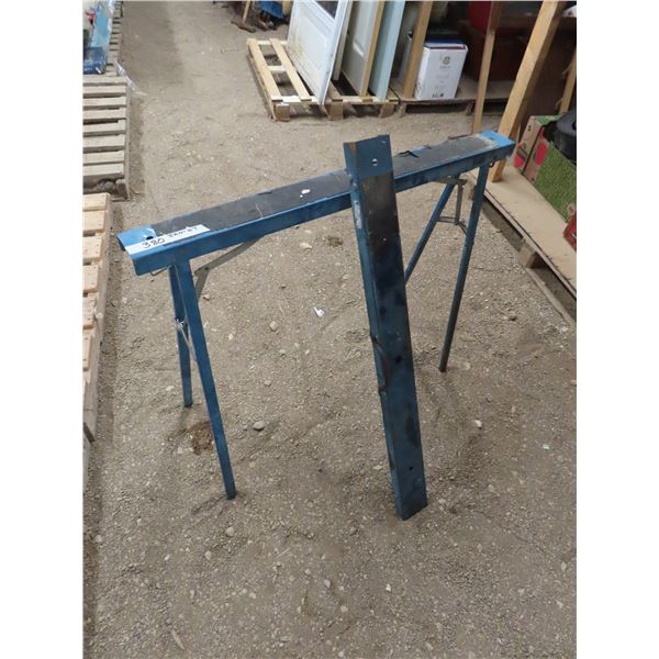 pair of steel sawhorses