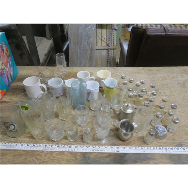 lot of glassware