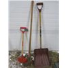 Image 1 : snow shovel and 2 ice chippers