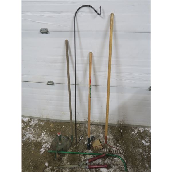 lot of garden tools