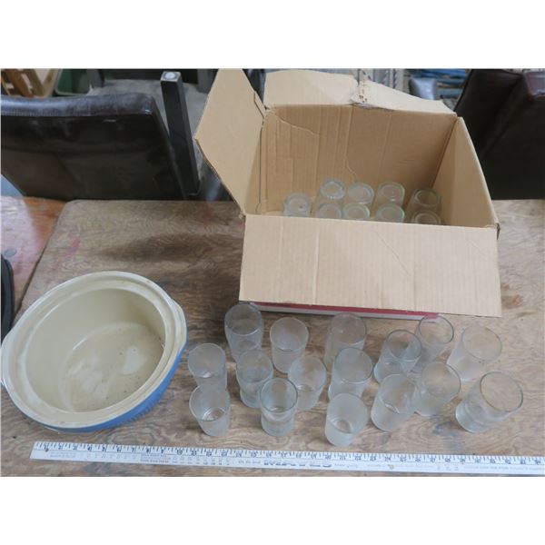 lot of cups and cooking pot