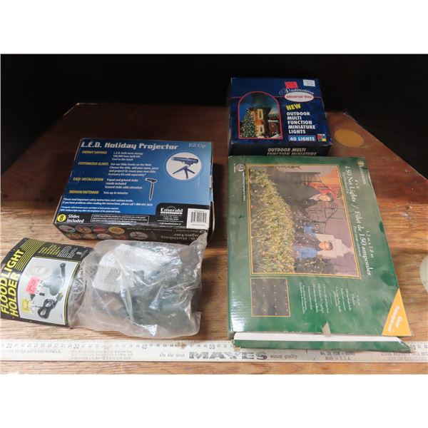 large box of assorted lights