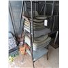 stack of restaurant chairs
