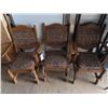 Image 1 : set of 3 nice wooden restaurant chairs
