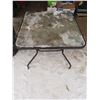 Image 1 : square glass patio table