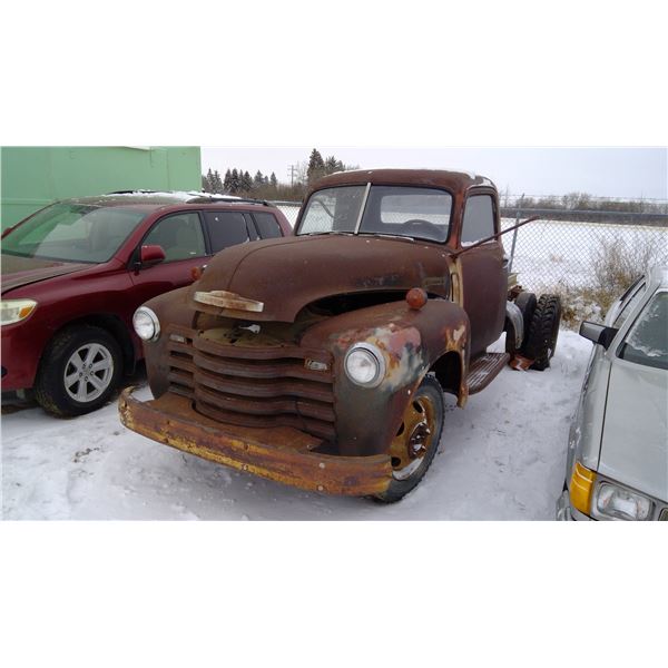 1950's Chev truck with hoist and key Ser # 8113307342