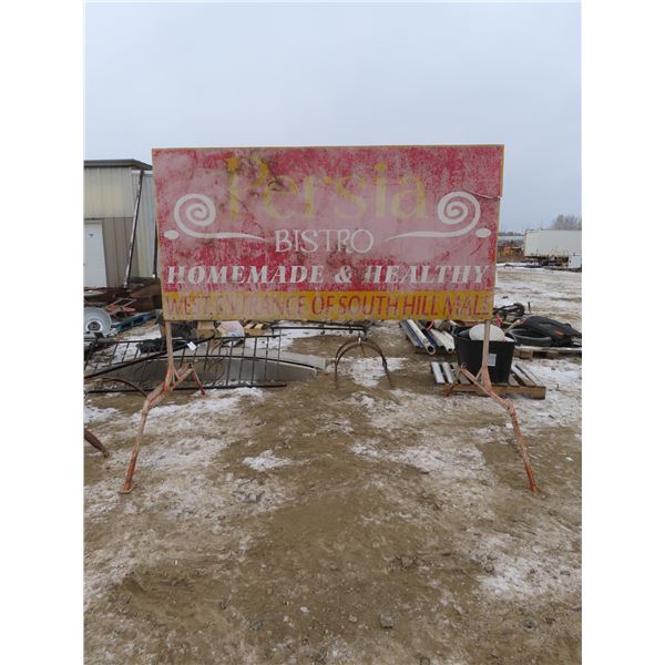 7ft x 6ft display advertising sign - Schmalz Auctions
