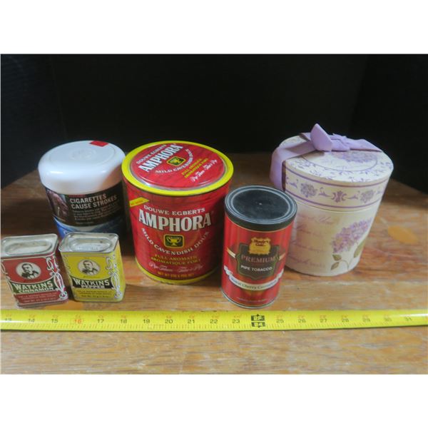 lot of vintage tins