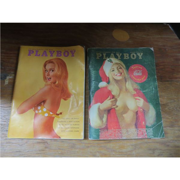 2 vintage Playboy magazines - July 1967, Dec. 1972