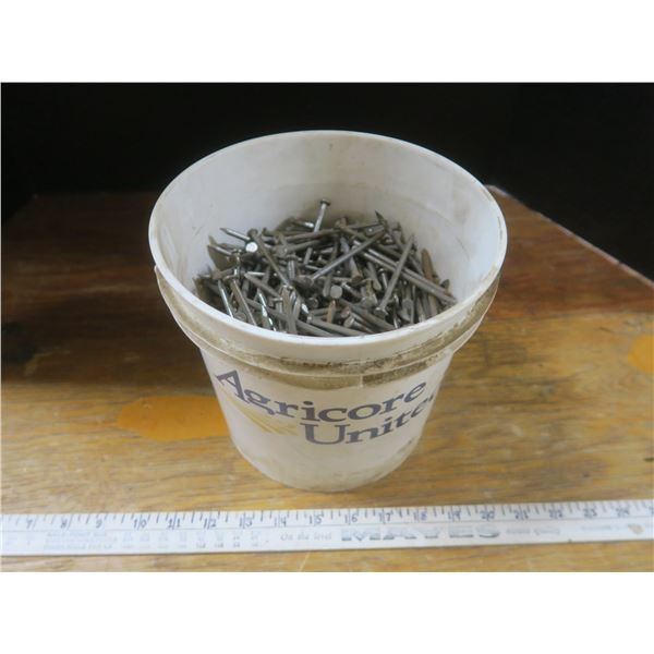 bucket of nails - mostly 3.5"