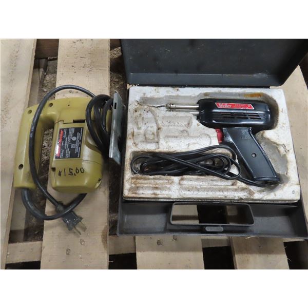 black and decker jigsaw and weller saudering gun