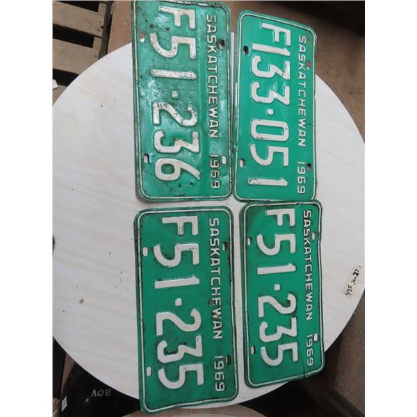 1969 SK licence plates