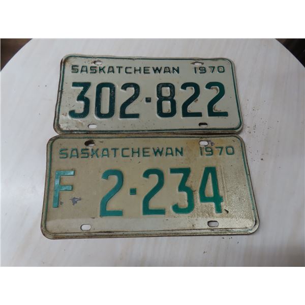 1970 SK licence plates