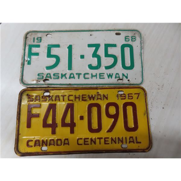 67-68 SK licence plates
