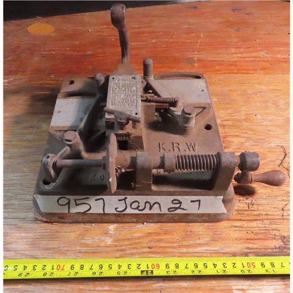Antique key cutter