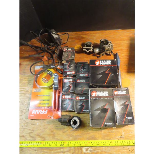 chevy V8 parts new-piston rings, connecting rod bearing, engine bearings
