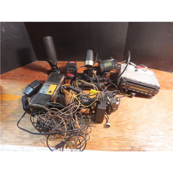 Bagot misc CB radio, transmitter pieces- car deck radio