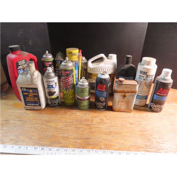 Lot of lubes-oils-carb cleaners