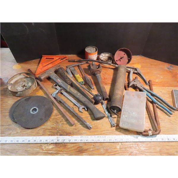 Box of assorted tools