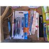 Image 3 : assorted lot - knife sharpener, slingshot, pens, fly traps, etc.