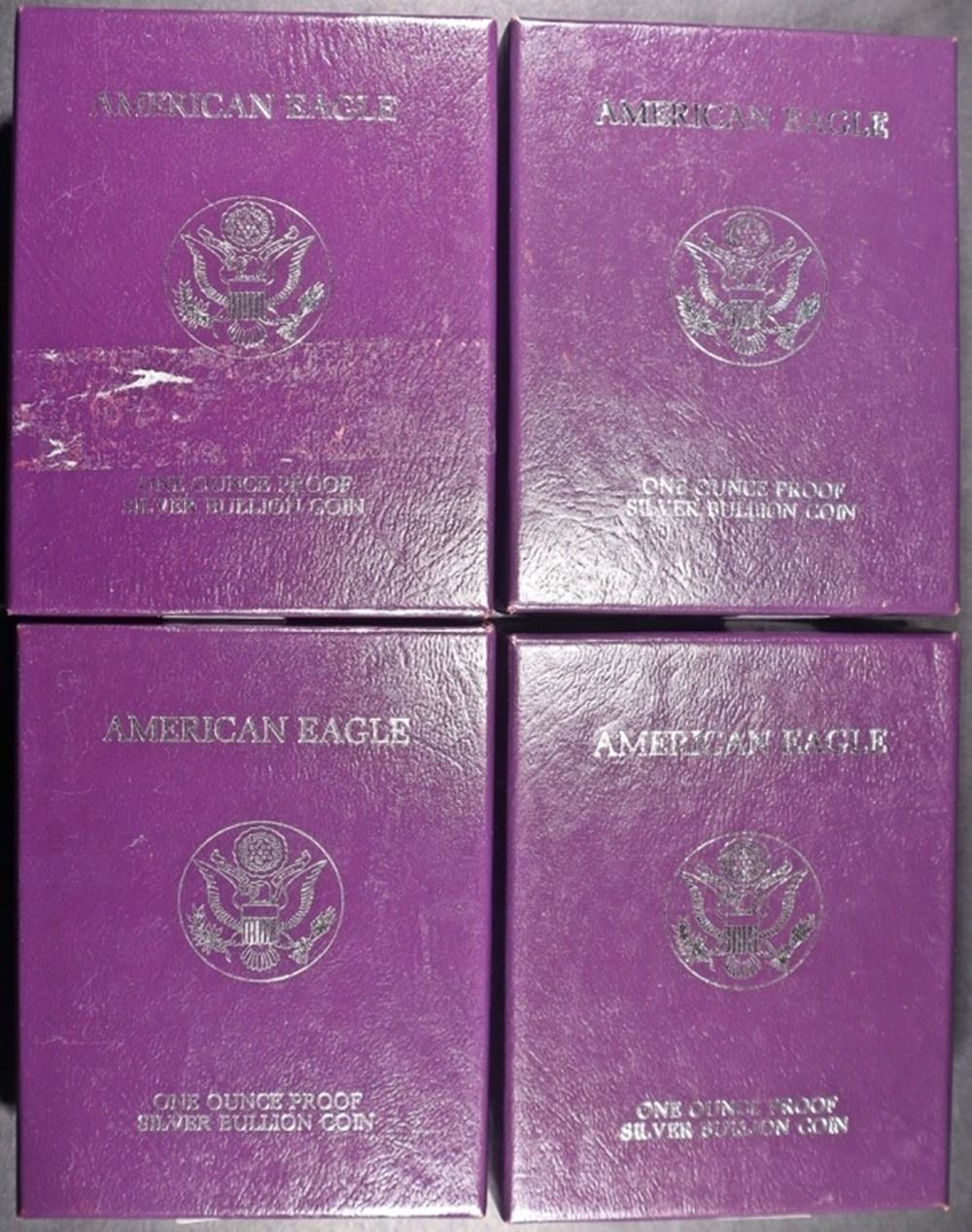 (2) 1986-1987 PROOF ASE BOXES W/ COA EMPTY & USED