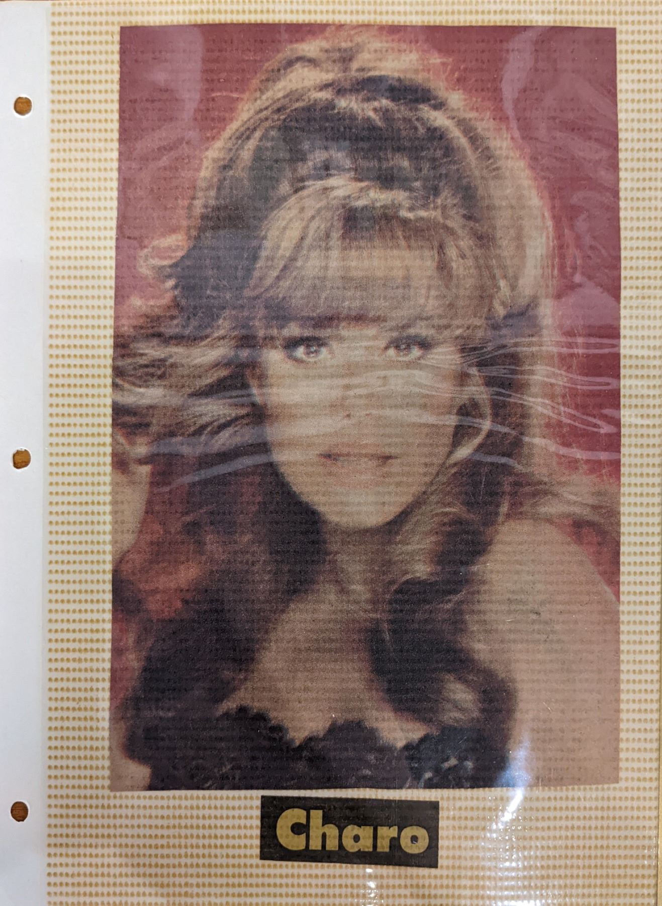 Charo Original Photo. From backstage at the Merv G