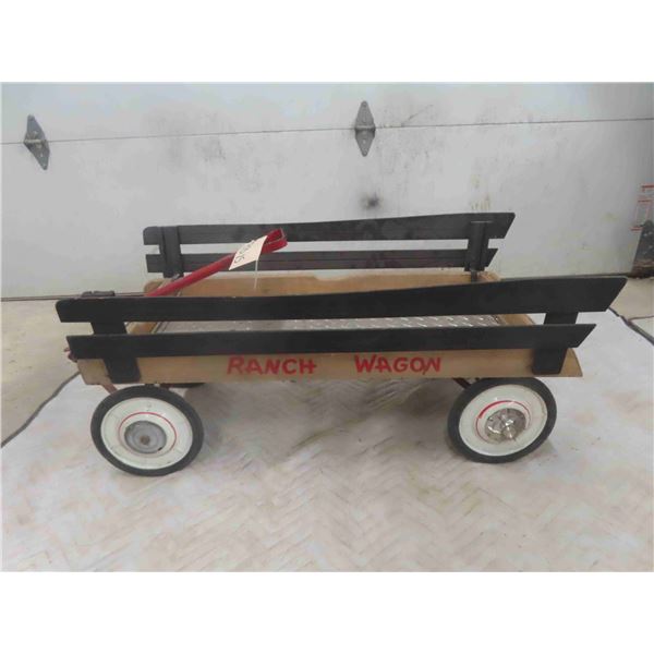 Thistle Ranch 4 Wheel Wagon with Removable Stake Sides 40'' x 17'' x 19'' with