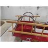 Image 11 : 2000s Instep Metal Pedal Fire Truck with Wood Ladder and Bell 38'' x 22'' 