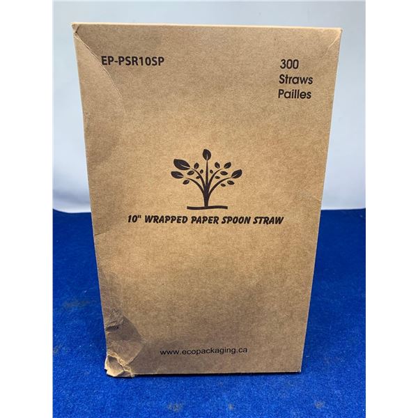 10in Wrapped Paper Spoon Straw (300 straws)