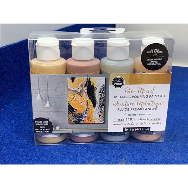Pre-Mixed Metallic Pouring Paint Kit (4ct)