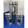 Image 1 : Glass Canister with Stainless Steel (3pcs)